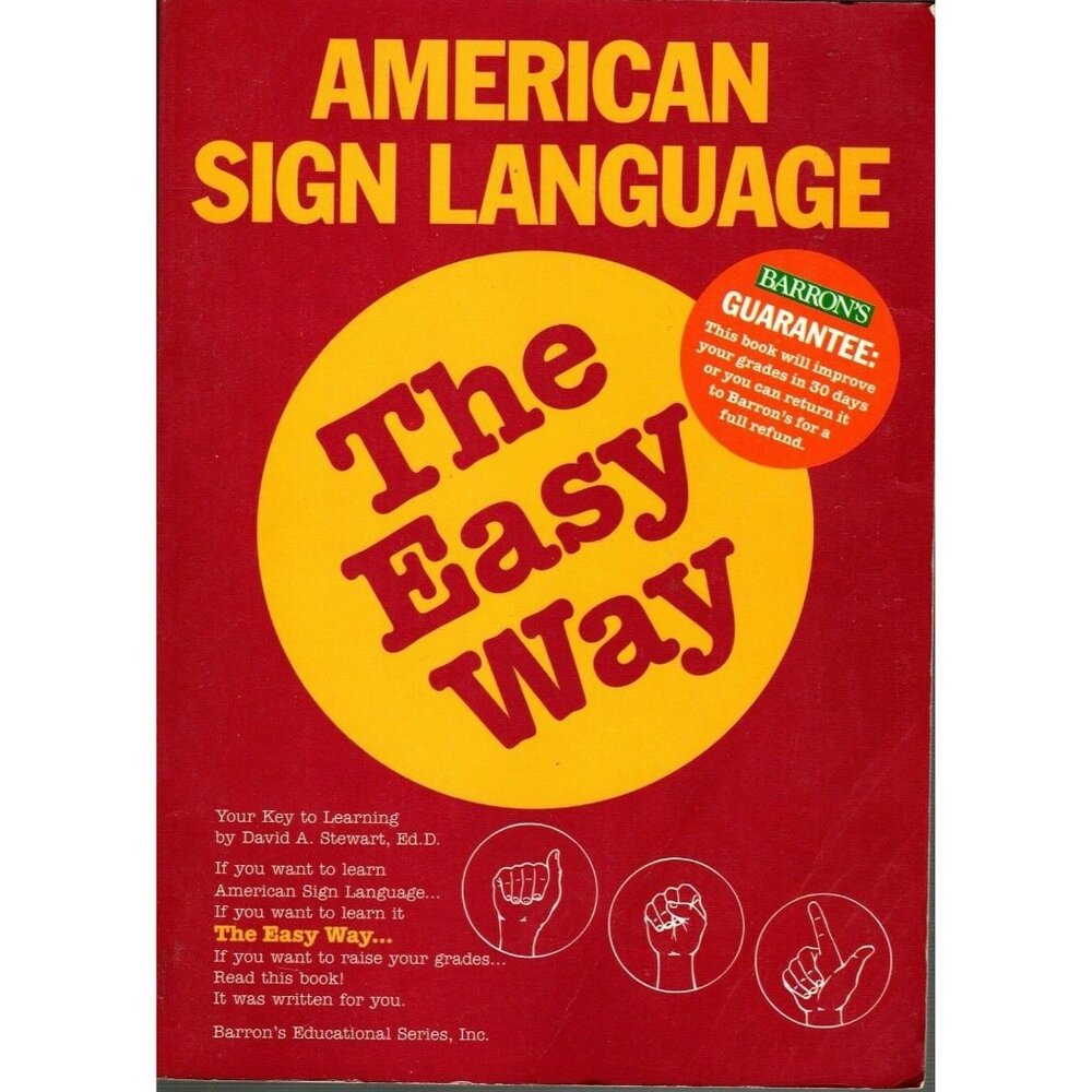 American Sign Language The Easy Way Book By David A. Stewart